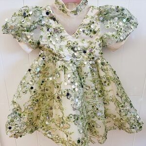 Wicked / Tiana / Elphaba-Inspired Green Sequin Dress — Size 6